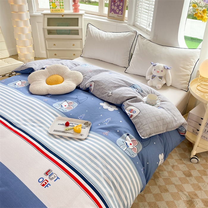 91家纺网 家纺一手货源 找家纺 多品 2023新款12868新款单被套 快乐星球