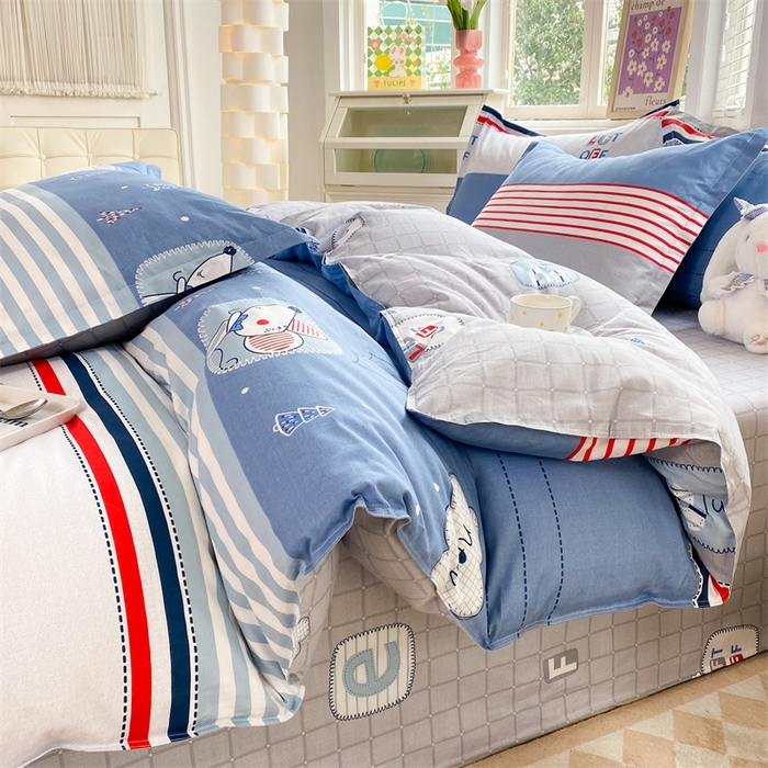 91家纺网 家纺一手货源 找家纺 多品 2023新款12868新款单被套 快乐星球