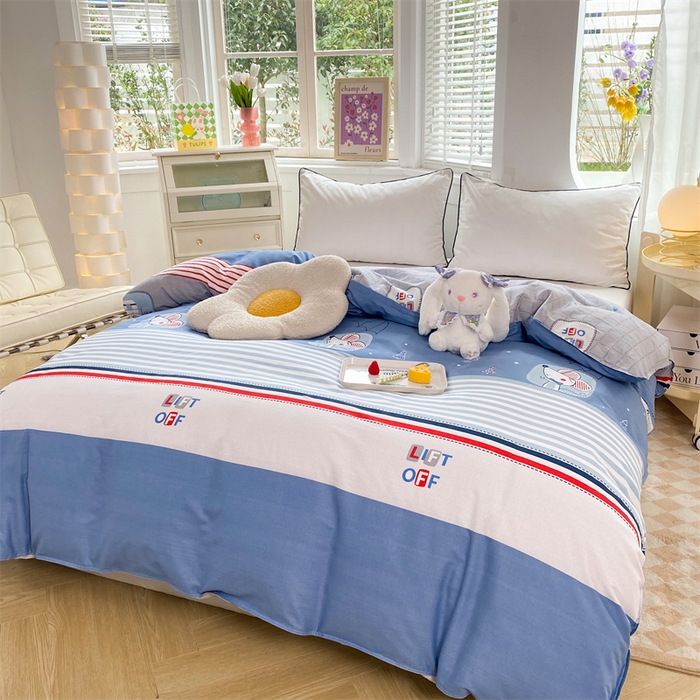 91家纺网 家纺一手货源 找家纺 多品 2023新款12868新款单被套 快乐星球