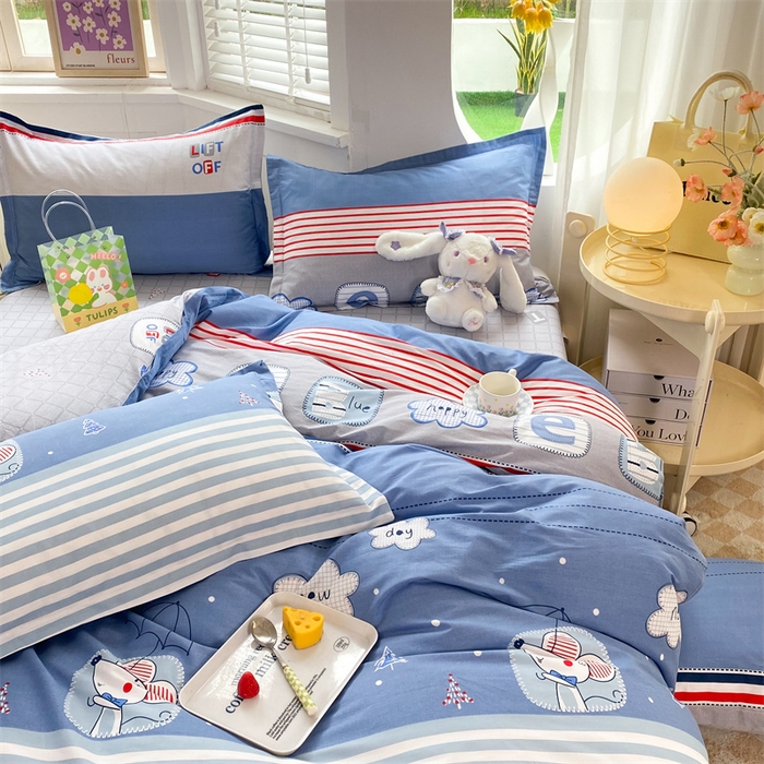 91家纺网 家纺一手货源 找家纺 多品 2023新款12868新款单被套 快乐星球