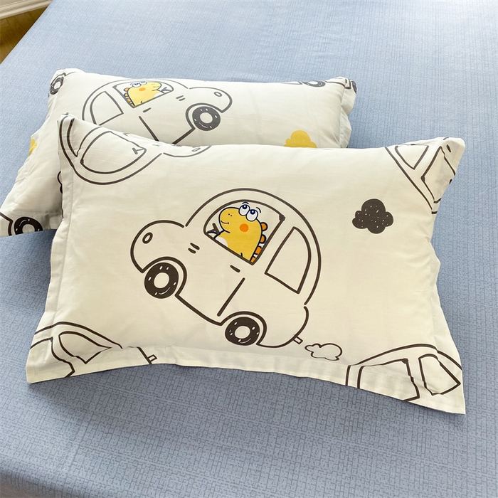 91家纺网 家纺一手货源 找家纺 多品 2023新款12868新款单被套 恐龙巴士米