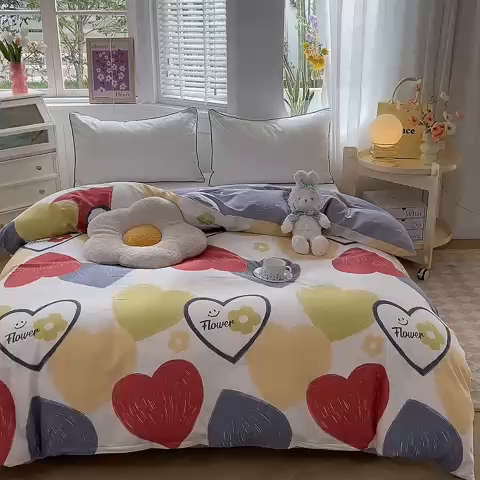 91家纺网 家纺一手货源 找家纺 多品 2023新款12868新款单被套 心梦