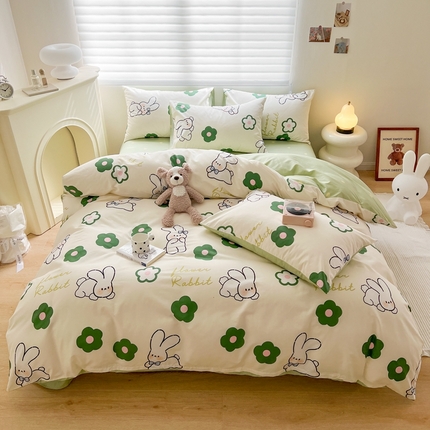 顾里 2023韩系氛围全棉四件套 屁屁兔