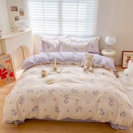 顾里 2023韩系氛围全棉四件套 治愈小象