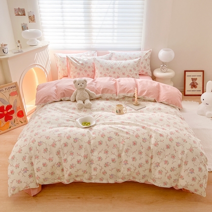 顾里 2023韩系氛围全棉四件套 玫花庄园