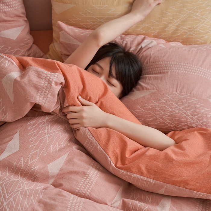 91家纺网 家纺一手货源 找家纺 安莱生活2023新品四季款棉刺子大提花波西米亚风名族异域风高端四件套 波西米亚-嫩粉