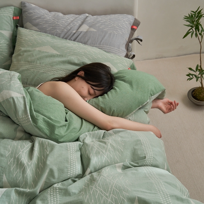 91家纺网 家纺一手货源 找家纺 安莱生活2023新品四季款棉刺子大提花波西米亚风名族异域风高端四件套 波西米亚-嫩绿