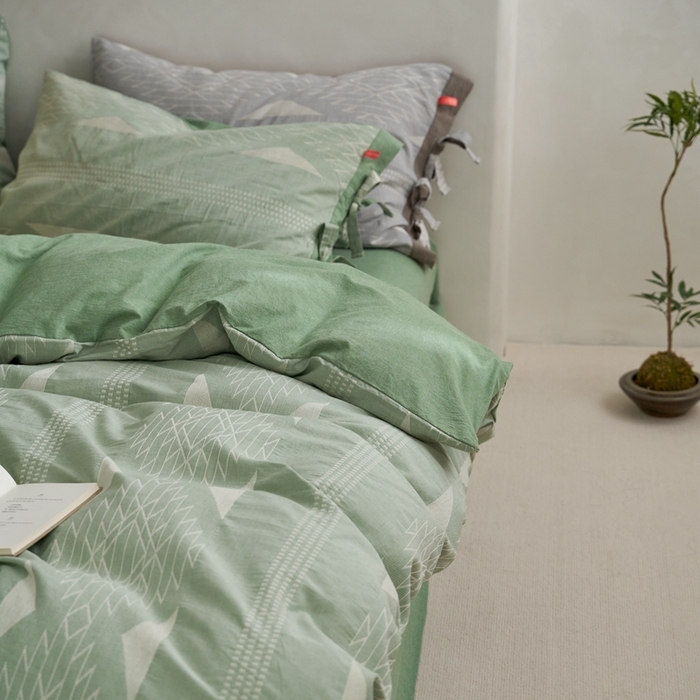 91家纺网 家纺一手货源 找家纺 安莱生活2023新品四季款棉刺子大提花波西米亚风名族异域风高端四件套 波西米亚-嫩绿