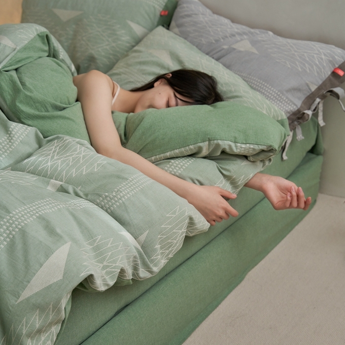 91家纺网 家纺一手货源 找家纺 安莱生活2023新品四季款棉刺子大提花波西米亚风名族异域风高端四件套 波西米亚-嫩绿