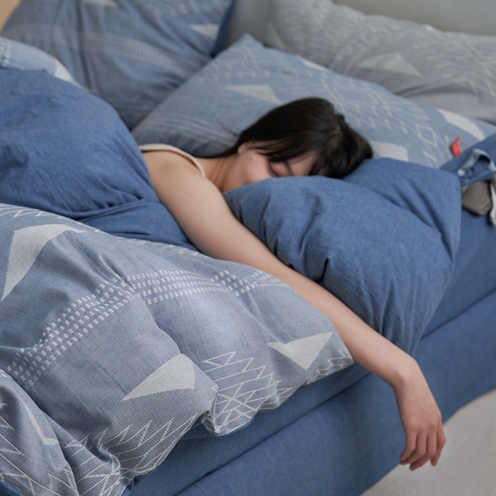 91家纺网 家纺一手货源 找家纺 安莱生活2023新品四季款棉刺子大提花波西米亚风名族异域风高端四件套 波西米亚-深蓝