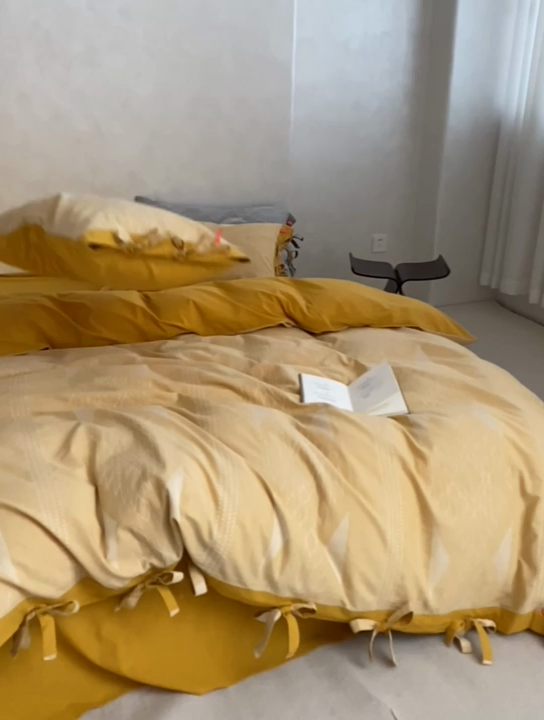 91家纺网 家纺一手货源 找家纺 安莱生活2023新品四季款棉刺子大提花波西米亚风名族异域风高端四件套 波西米亚-姜黄