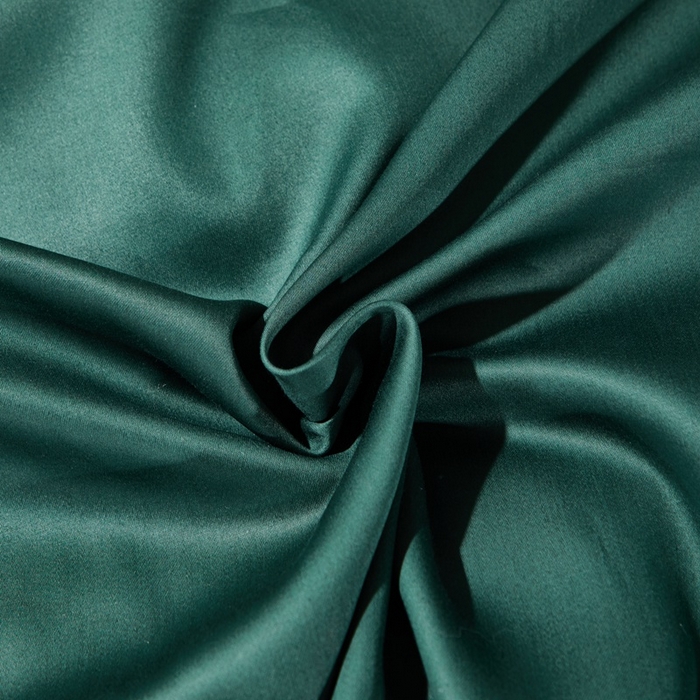 91家纺网 家纺一手货源 找家纺 晶缦家纺 2023全棉纯棉60支贡缎长绒棉纯色多规格四件套单品被套 琅夕-墨绿色