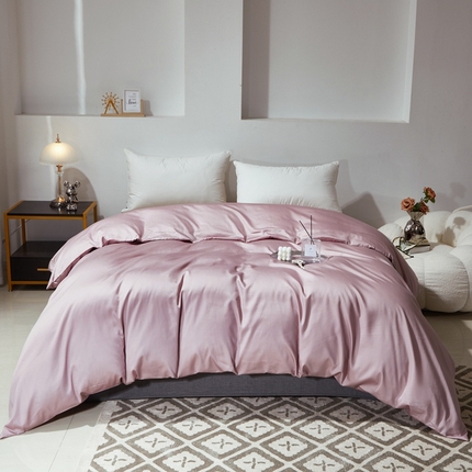 91家纺网 家纺一手货源 找家纺 （总）2025全棉纯棉60支贡缎长绒棉纯色多规格单品被套单件被罩素色