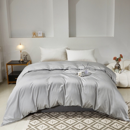 91家纺网 家纺一手货源 找家纺 （总）2025全棉纯棉60支贡缎长绒棉纯色多规格单品被套单件被罩素色