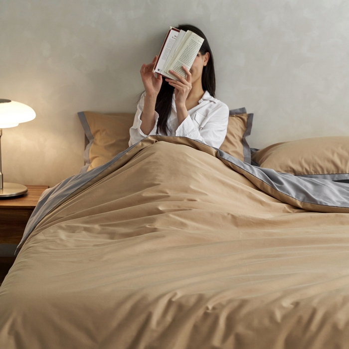 91家纺网 家纺一手货源 找家纺 （总）安莱生活 2023新款60贡缎双拼小宽边四件套