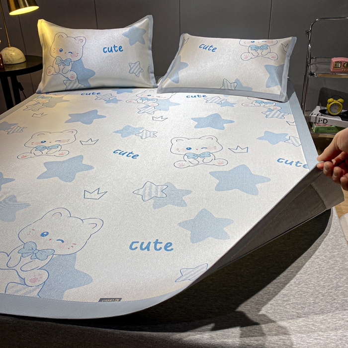 91家纺网 家纺一手货源 找家纺 （总）安哆啦2024新款数码印花冰藤席