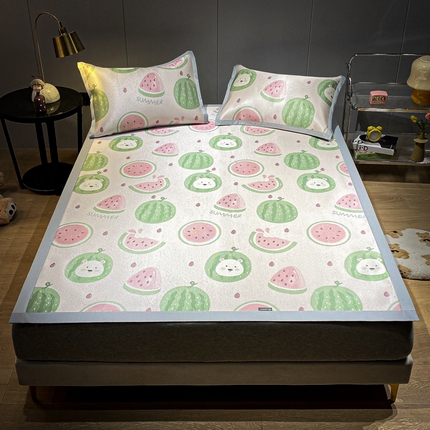 91家纺网 家纺一手货源 找家纺 （总）安哆啦2024新款数码印花冰藤席