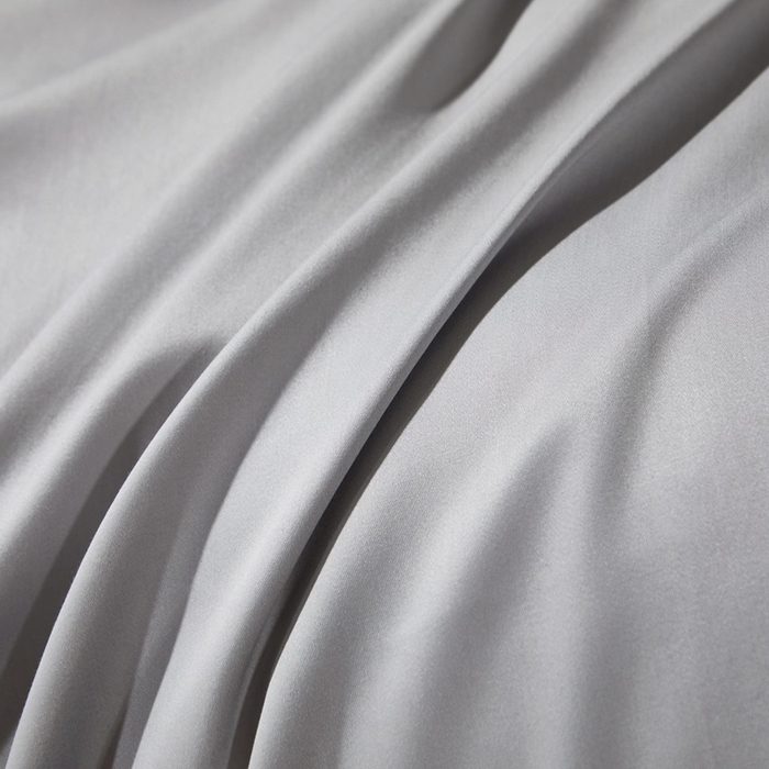 91家纺网 家纺一手货源 找家纺 晶缦 2023新款全棉纯棉60支贡缎长绒棉纯色多规格单品床单 琅夕-奥丁灰