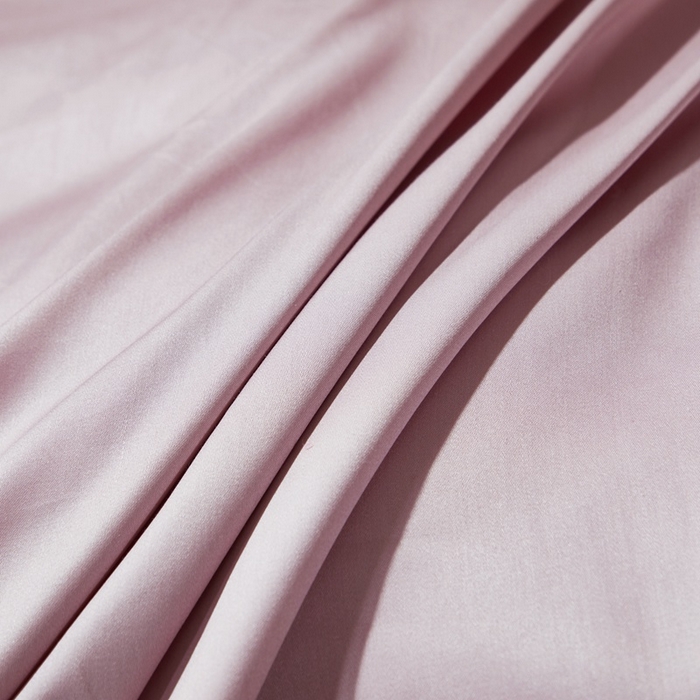 91家纺网 家纺一手货源 找家纺 晶缦 2023新款全棉纯棉60支贡缎长绒棉纯色多规格单品床单 琅夕-粉豆沙