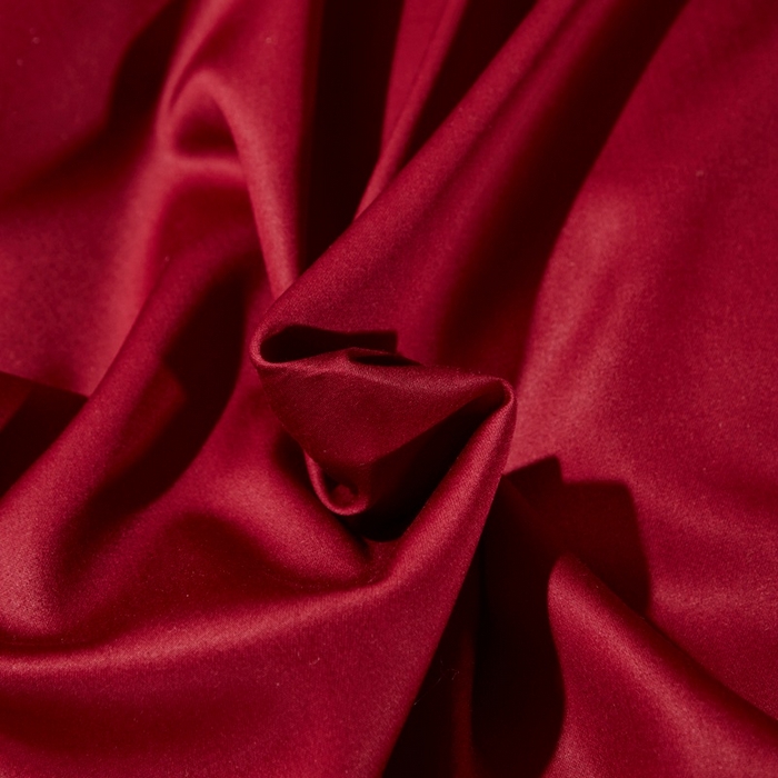 91家纺网 家纺一手货源 找家纺 晶缦 2023新款全棉纯棉60支贡缎长绒棉纯色多规格单品床单 琅夕-酒红色