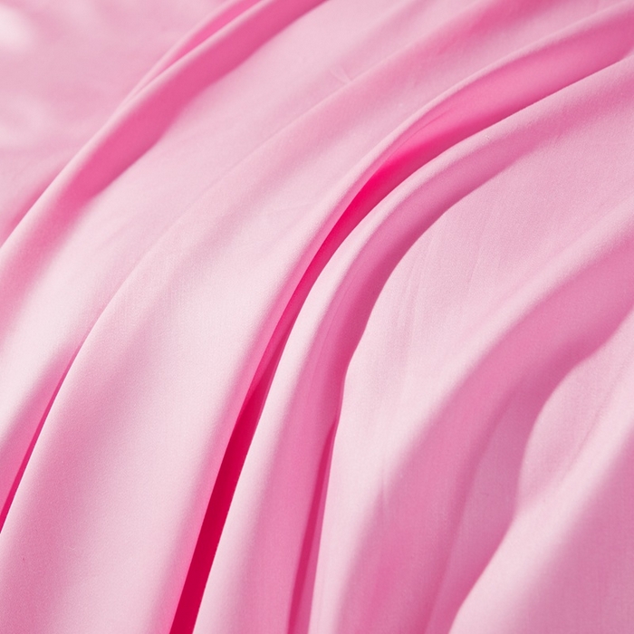 91家纺网 家纺一手货源 找家纺 晶缦 2023新款全棉纯棉60支贡缎长绒棉纯色多规格单品床单 琅夕-粉红色