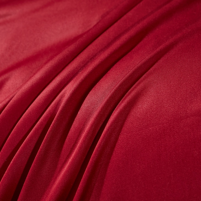 91家纺网 家纺一手货源 找家纺 晶缦 2023新款全棉纯棉60支贡缎长绒棉纯色多规格单品床单 琅夕-酒红色