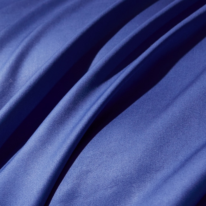 91家纺网 家纺一手货源 找家纺 晶缦 2023新款全棉纯棉60支贡缎长绒棉纯色多规格单品床单 琅夕-克莱因蓝