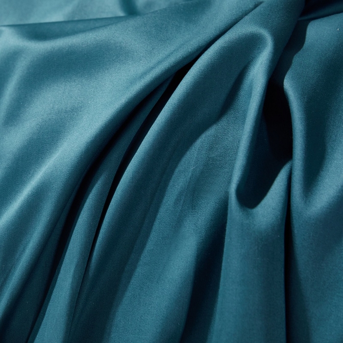 91家纺网 家纺一手货源 找家纺 晶缦 2023新款全棉纯棉60支贡缎长绒棉纯色多规格单品床单 琅夕-猫眼绿