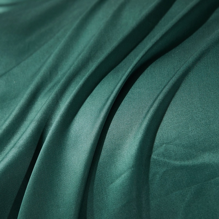 91家纺网 家纺一手货源 找家纺 晶缦 2023新款全棉纯棉60支贡缎长绒棉纯色多规格单品床单 琅夕-墨绿色