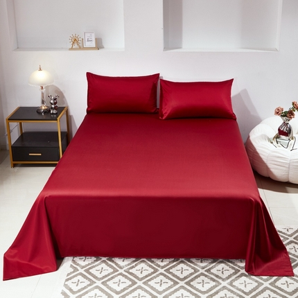 91家纺网 家纺一手货源 找家纺 （总）晶缦 2023新款全棉纯棉60支贡缎长绒棉纯色多规格单品床单