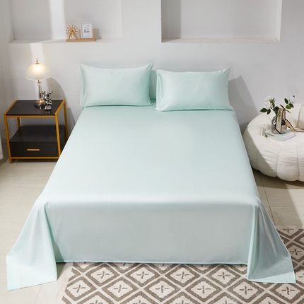 91家纺网 家纺一手货源 找家纺 （总）晶缦 2023新款全棉纯棉60支贡缎长绒棉纯色多规格单品床单