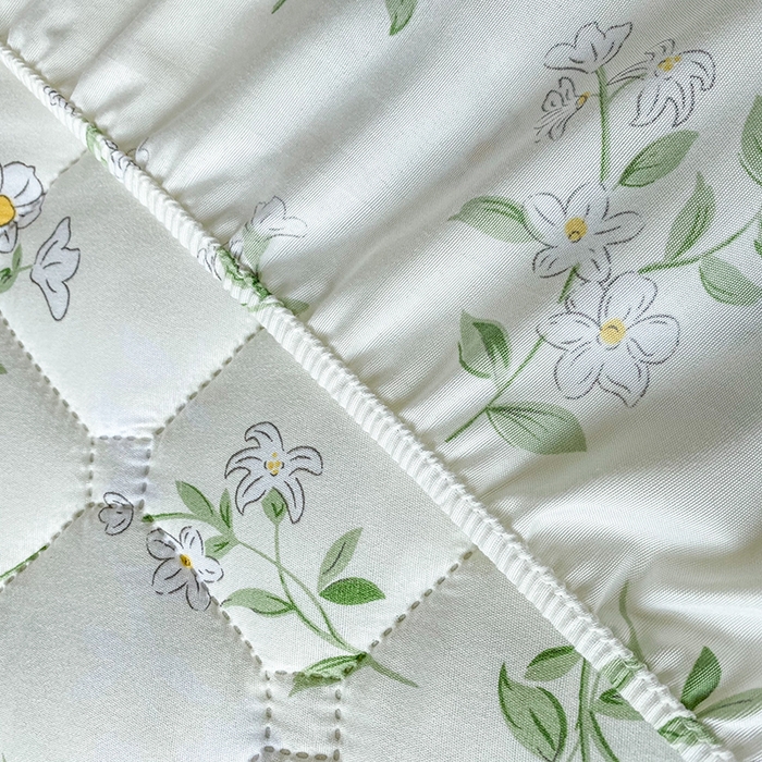 91家纺网 家纺一手货源 找家纺 花言狐语2025新款A类防水床笠隔尿透气席梦思保护套可定制水洗 春意