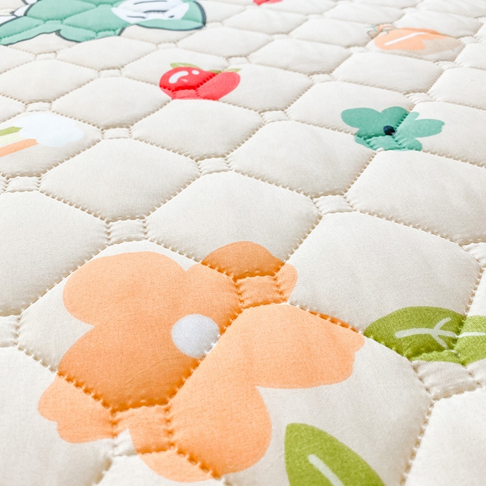 91家纺网 家纺一手货源 找家纺 花言狐语2025新款A类防水床笠隔尿透气席梦思保护套可定制水洗 贪吃龙