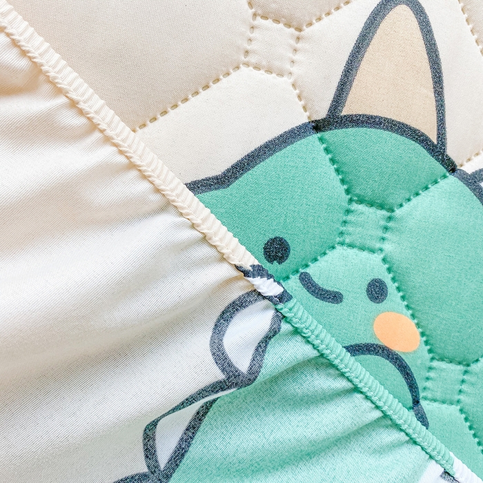 91家纺网 家纺一手货源 找家纺 花言狐语2025新款A类防水床笠隔尿透气席梦思保护套可定制水洗 贪吃龙