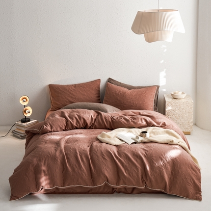 91家纺网 家纺一手货源 找家纺 （总）简家居 2023新款AB版全棉浮雕提花四件套-沐春