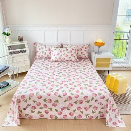 91家纺网 家纺一手货源 找家纺 （总）帛织澜家纺 2025新款12868全棉喷气印花床单单件