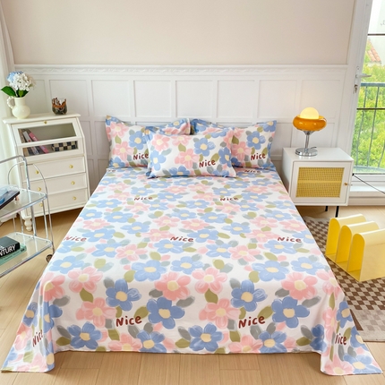 91家纺网 家纺一手货源 找家纺 （总）帛织澜家纺 2025新款12868全棉喷气印花床单单件