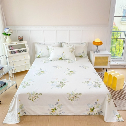 91家纺网 家纺一手货源 找家纺 （总）帛织澜家纺 2025新款12868全棉喷气印花床单单件