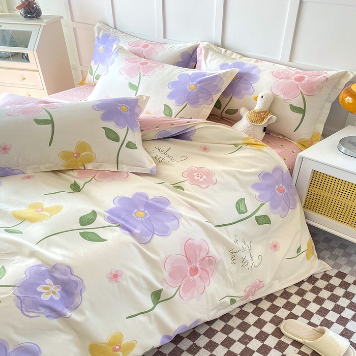 91家纺网 家纺一手货源 找家纺 帛织澜家纺 2025新款12868全棉喷气印花枕套 惊鸿仙子