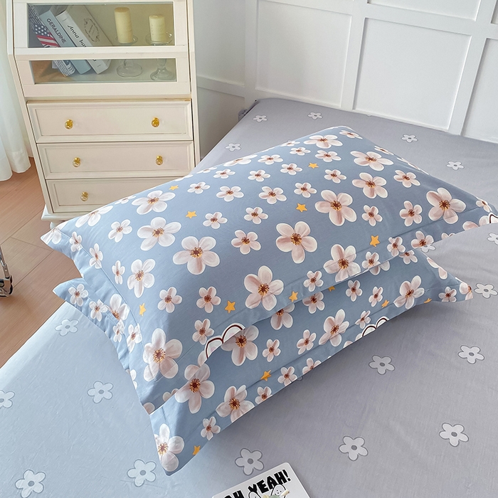 91家纺网 家纺一手货源 找家纺 帛织澜家纺 2025新款12868全棉喷气印花枕套 洛可可