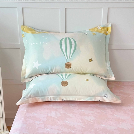 帛织澜家纺 2025新款12868全棉喷气印花枕套 热气球
