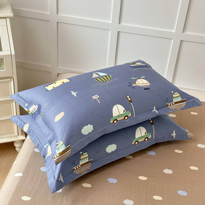 91家纺网 家纺一手货源 找家纺 帛织澜家纺 2025新款12868全棉喷气印花枕套 玩具乐园-兰