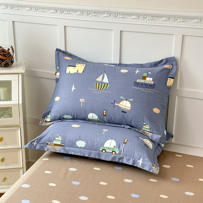 91家纺网 家纺一手货源 找家纺 帛织澜家纺 2025新款12868全棉喷气印花枕套 玩具乐园-兰