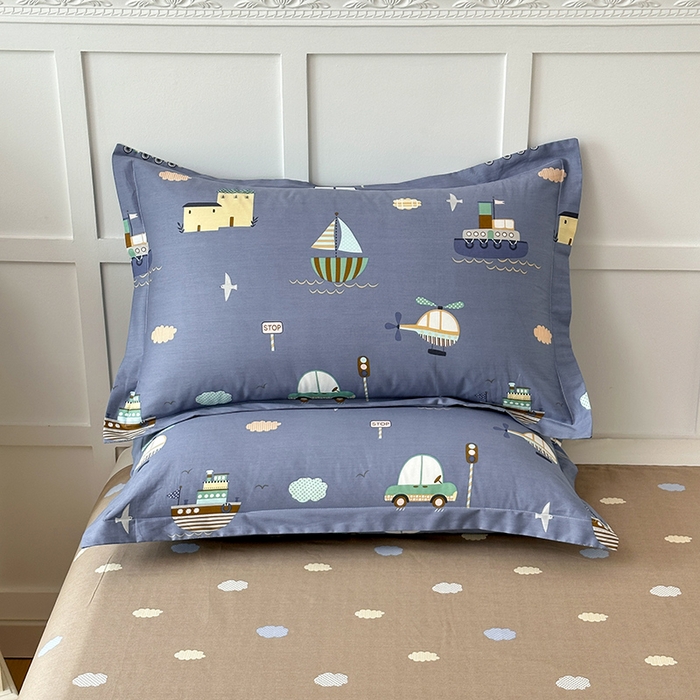 91家纺网 家纺一手货源 找家纺 帛织澜家纺 2025新款12868全棉喷气印花枕套 玩具乐园-兰