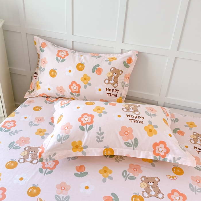 91家纺网 家纺一手货源 找家纺 帛织澜家纺 2025新款12868全棉喷气印花枕套 秋日森林