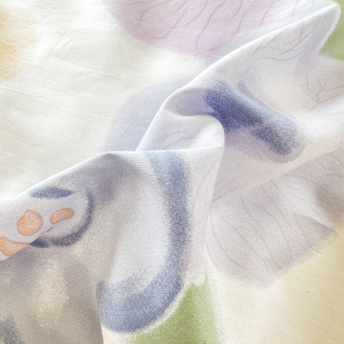 91家纺网 家纺一手货源 找家纺 帛织澜家纺 2025新款12868全棉喷气印花枕套 紫韵花开