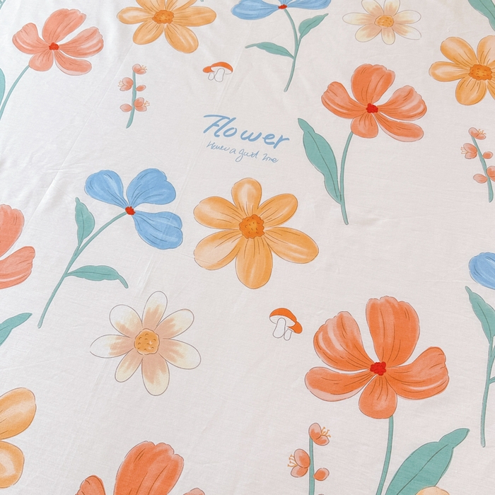 91家纺网 家纺一手货源 找家纺 帛织澜家纺 2025新款12868全棉喷气印花枕套 芙蓉出水