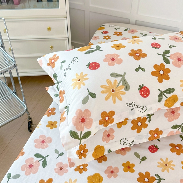 91家纺网 家纺一手货源 找家纺 帛织澜家纺 2025新款12868全棉喷气印花枕套 花期