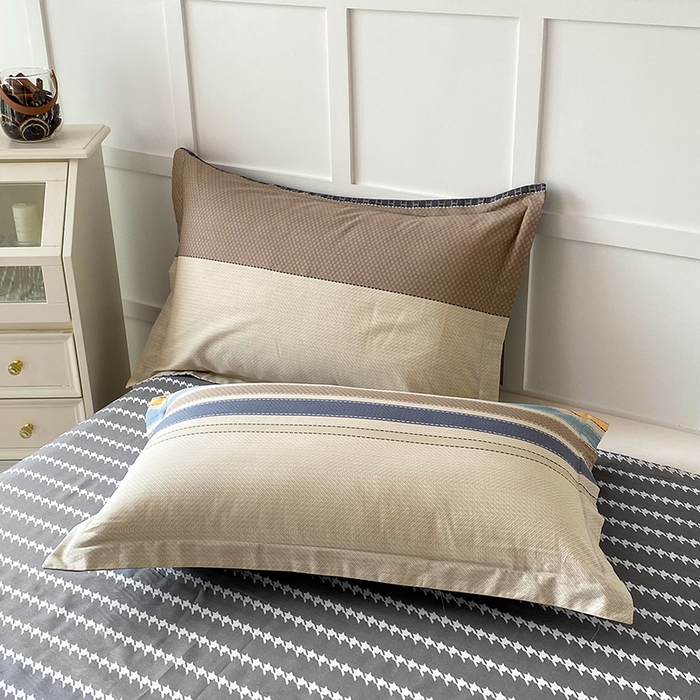 91家纺网 家纺一手货源 找家纺 帛织澜家纺 2025新款12868全棉喷气印花枕套 莫兰迪-兰