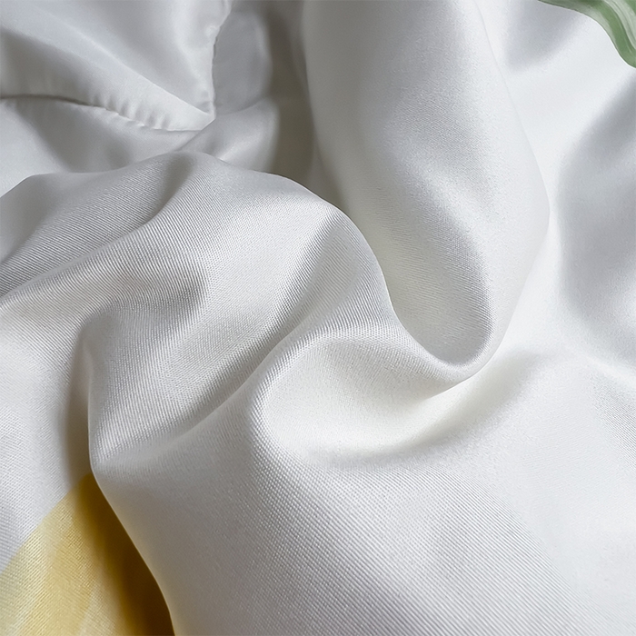 91家纺网 家纺一手货源 找家纺 梦舒羽 2025款夏凉被空调被可机洗儿童被夏季双人夏被四件套 花季绿